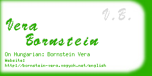 vera bornstein business card